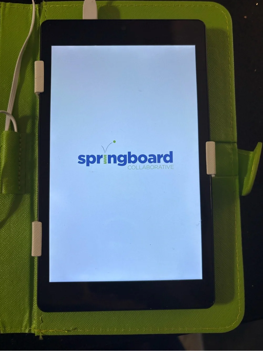 Tablet with Green Case - Springboard Collaborative Display